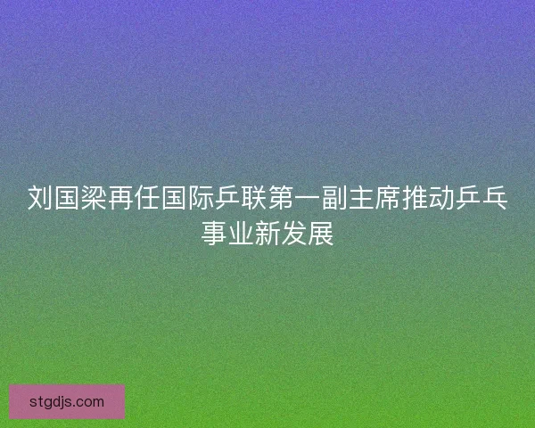 刘国梁再任国际乒联第一副主席推动乒乓事业新发展