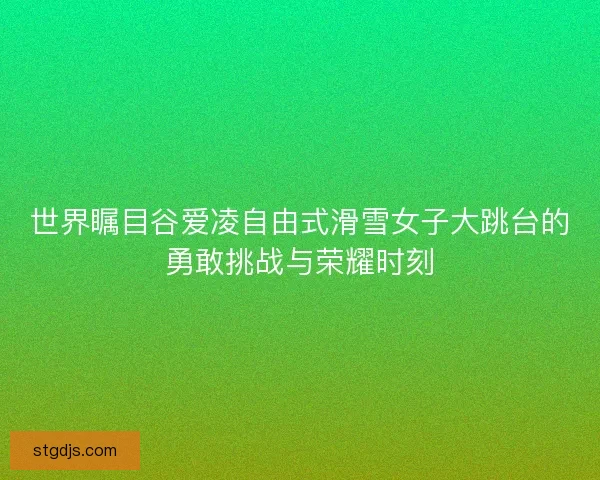 世界瞩目谷爱凌自由式滑雪女子大跳台的勇敢挑战与荣耀时刻 世界瞩目谷爱凌自由式滑雪女子大跳台的勇敢挑战与荣耀时刻